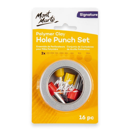 Mont Marte Polymer Clay Hole Punch Set 16pc