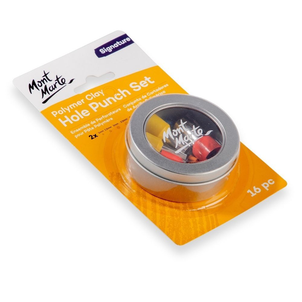 Mont Marte Polymer Clay Hole Punch Set 16pc