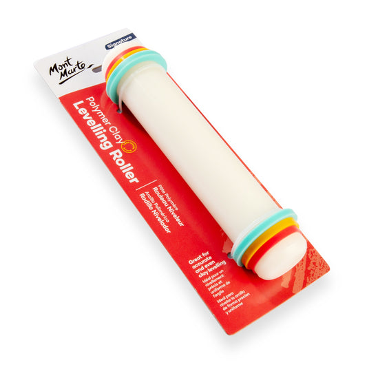 Mont Marte Polymer Clay Levelling Roller With Bands 20cm
