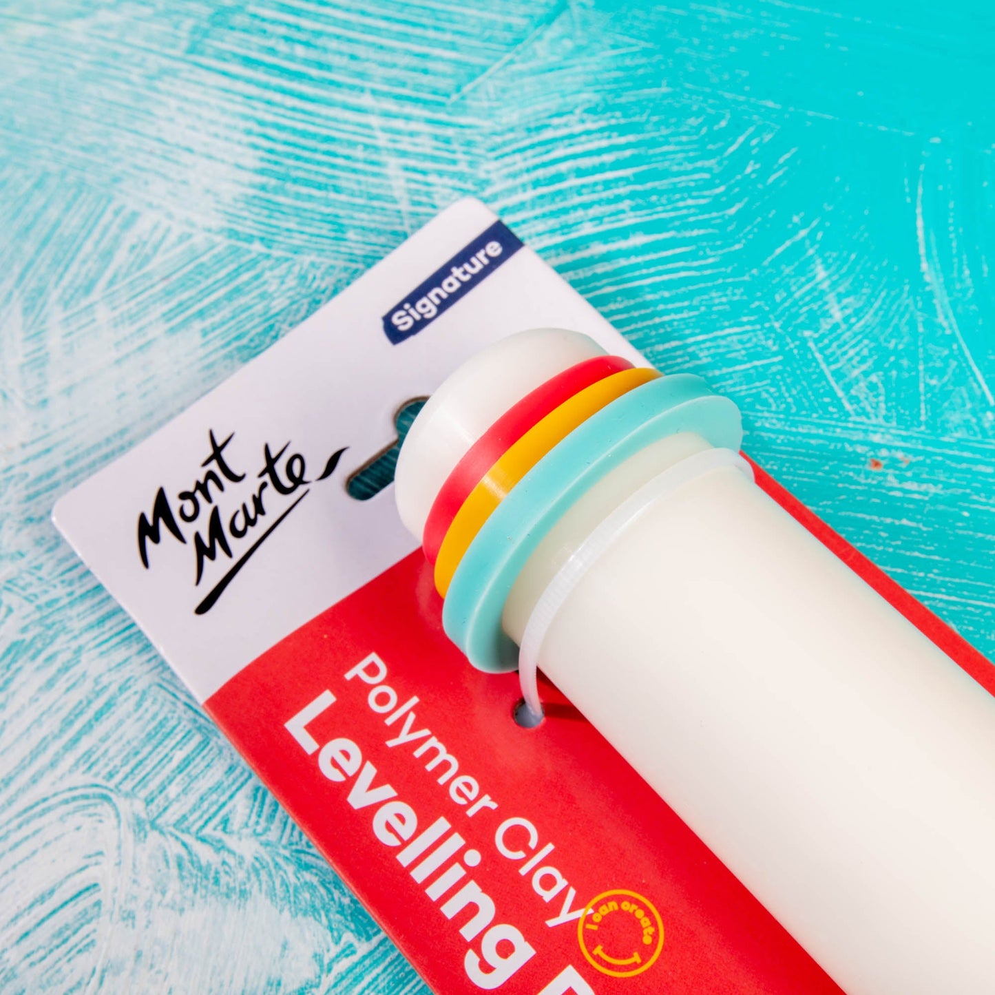 Mont Marte Polymer Clay Levelling Roller With Bands 20cm