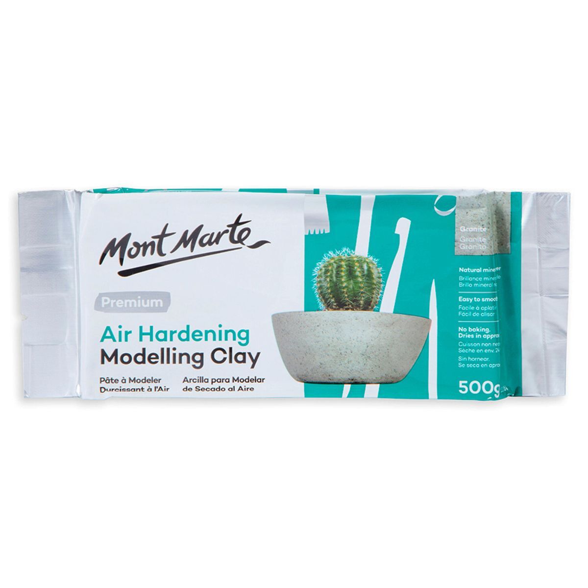 Mont Marte Air Hardening Modelling Clay - Granite 500gm
