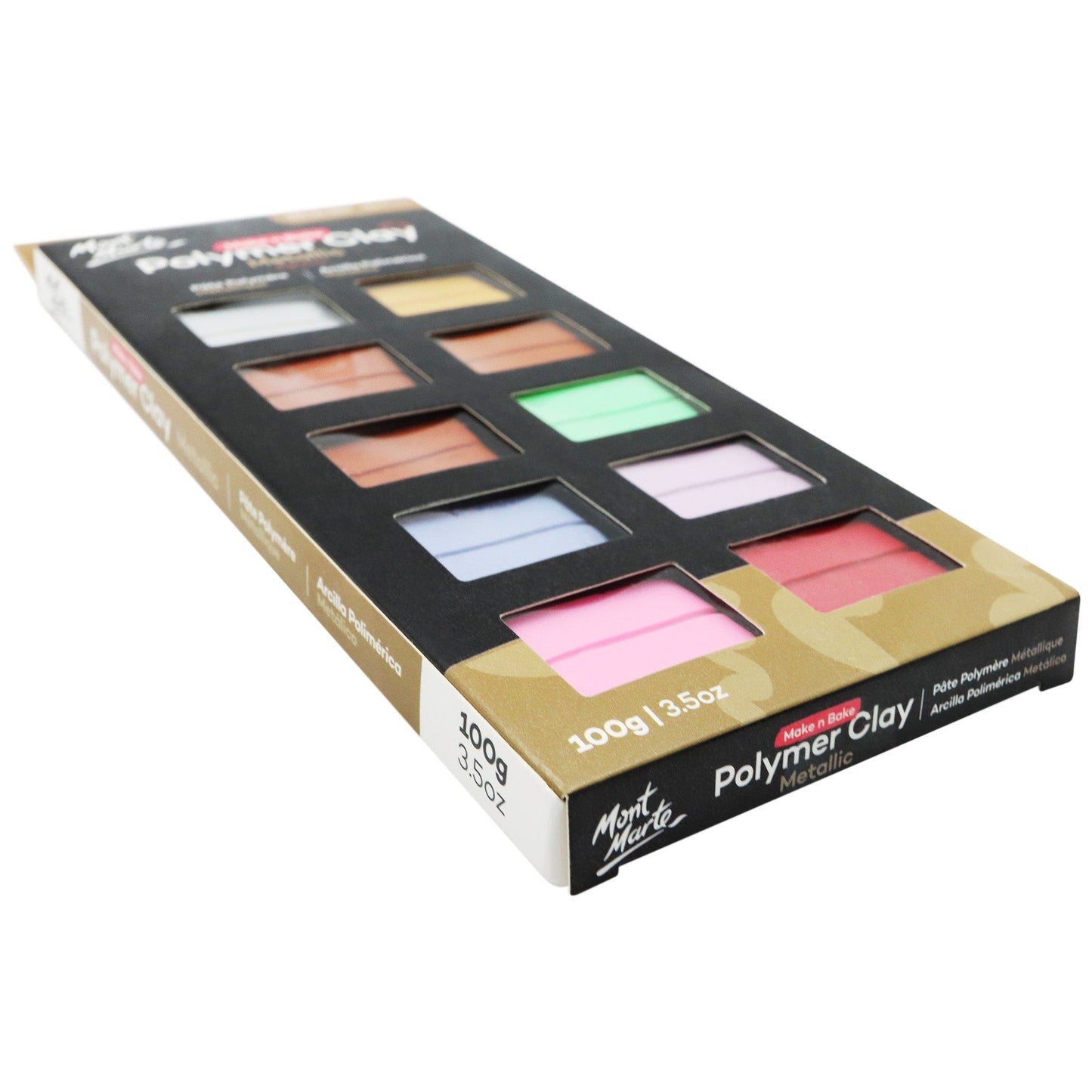 Mont Marte Make n Bake Polymer Clay 10pc - Metallic