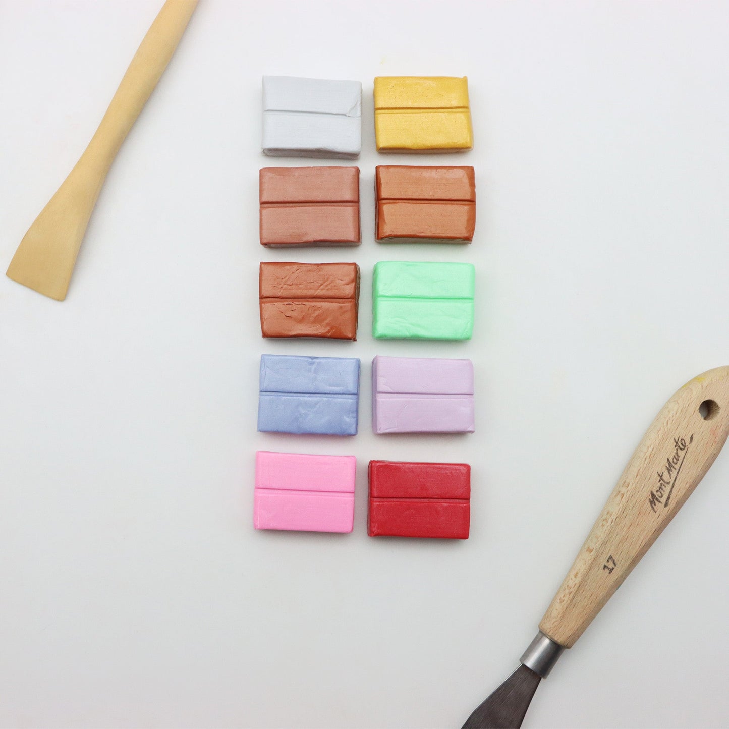 Mont Marte Make n Bake Polymer Clay 10pc - Metallic