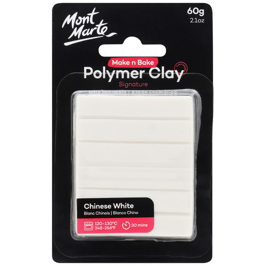 Mont Marte Make N Bake Polymer Clay 60g - Chinese White