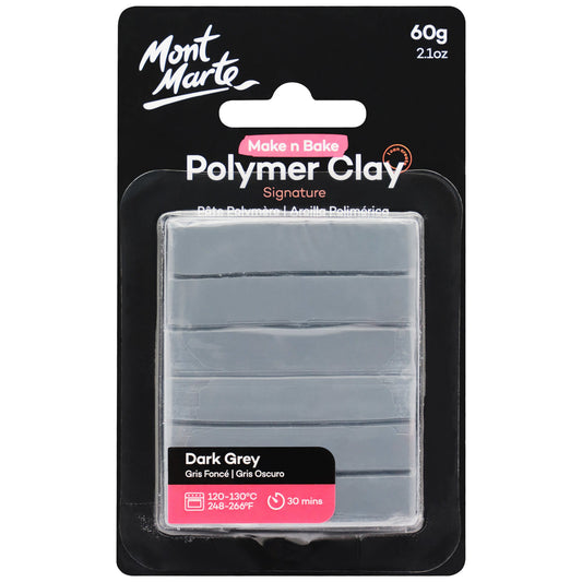 Mont Marte Make N Bake Polymer Clay 60g - Dark Grey