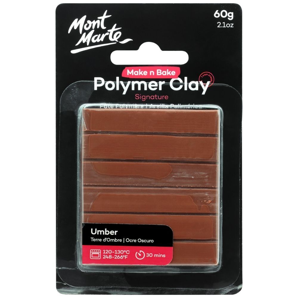 Mont Marte Make N Bake Polymer Clay 60g - Umber