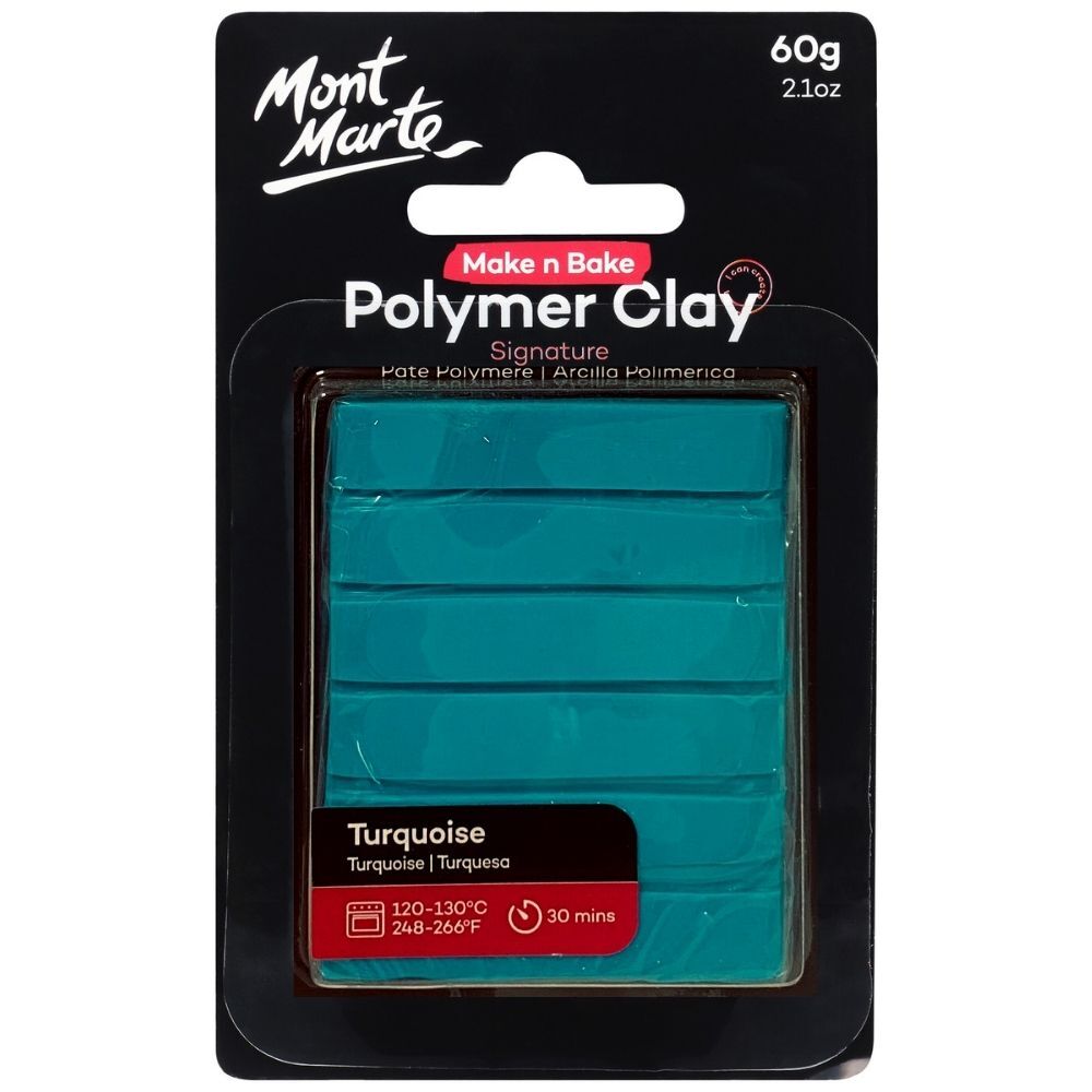 Mont Marte Make N Bake Polymer Clay 60g - Turquoise
