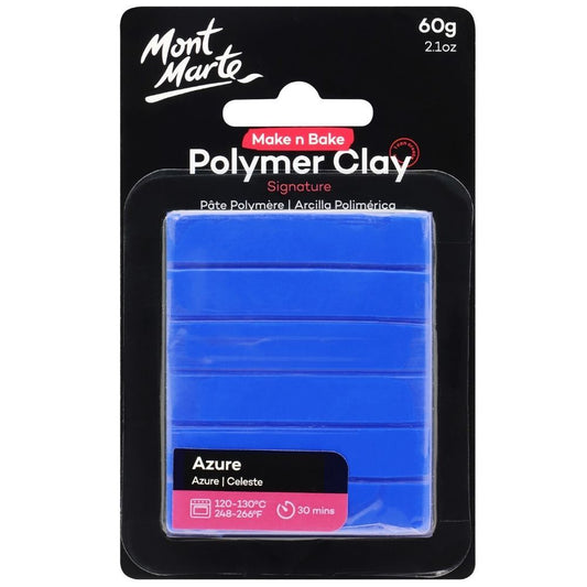 Mont Marte Make N Bake Polymer Clay 60g - Azure