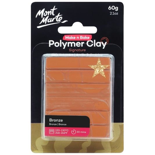 Mont Marte Make N Bake Polymer Clay 60g - Bronze