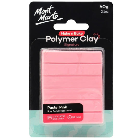 Mont Marte Make N Bake Polymer Clay 60g - Pastel Pink