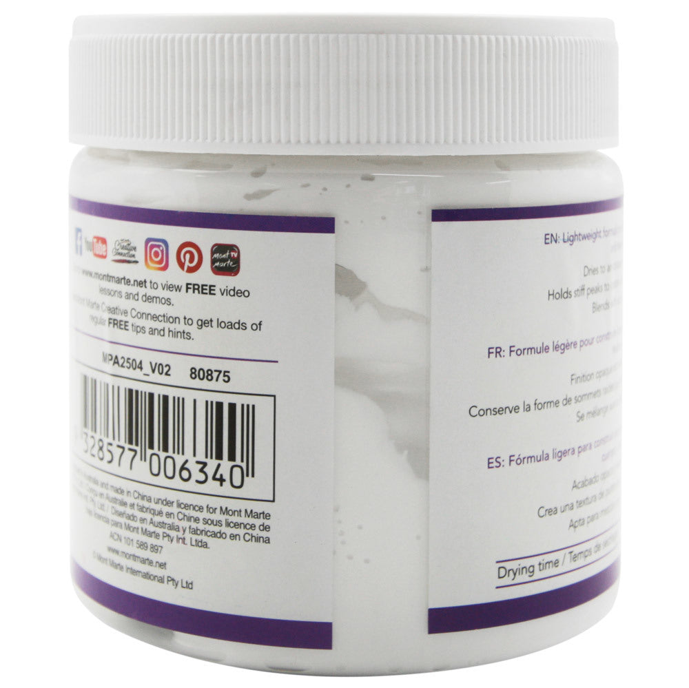 Mont Marte Acrylic Medium - Light Moulding Paste 250ml