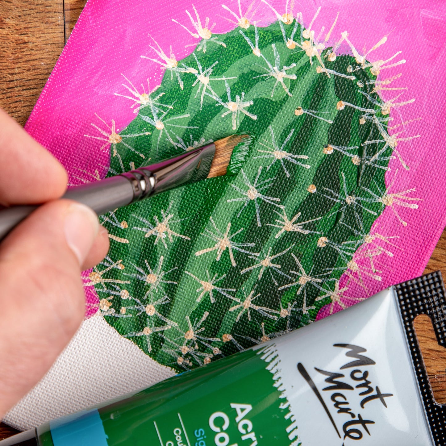 Mont Marte Artist Brush Acrylic Taklon Angle 12