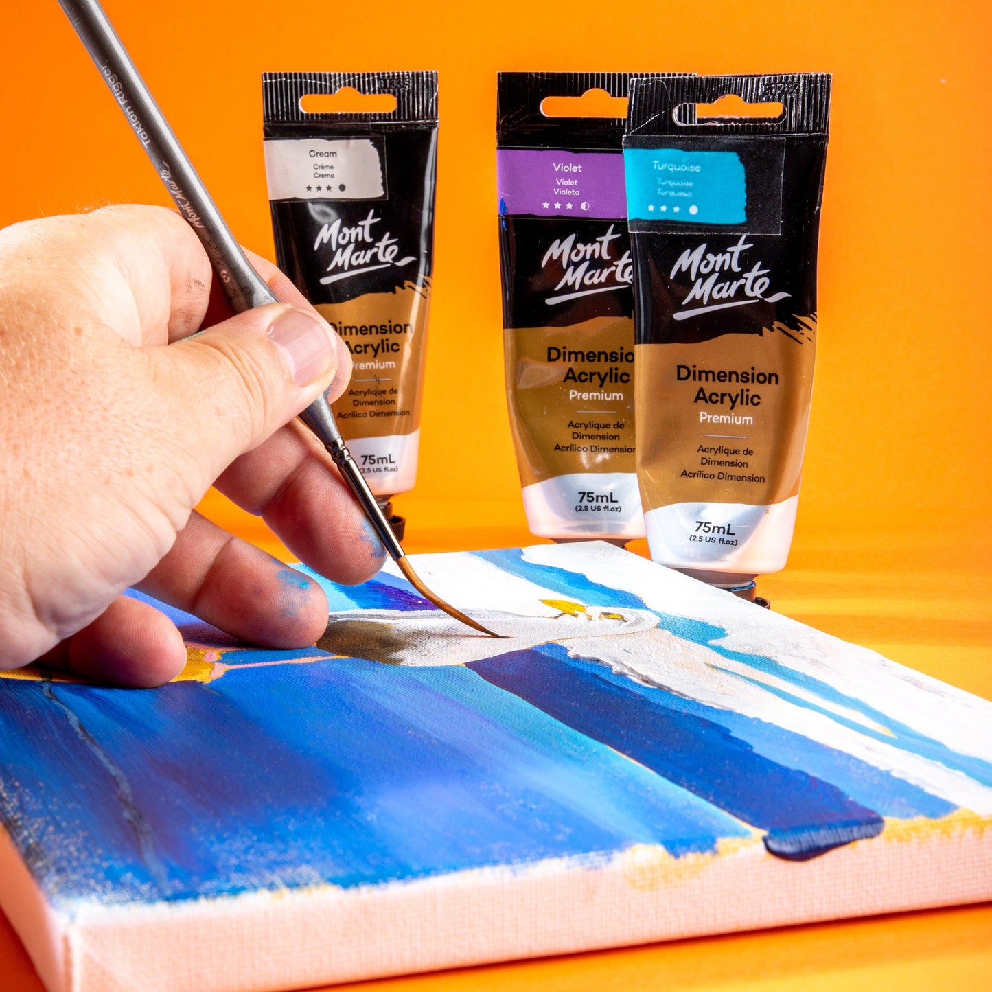 Mont Marte Artist Brush Acrylic Taklon Rigger 3