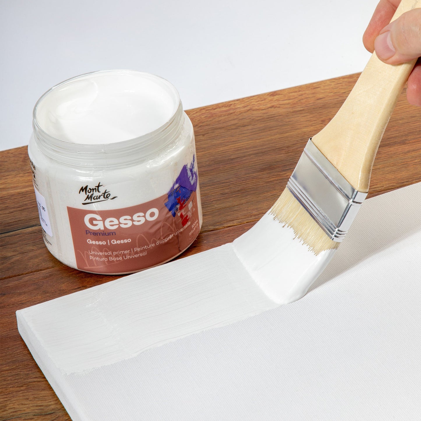 Mont Marte Artist Brush Long Handle Gesso Brush Size 4