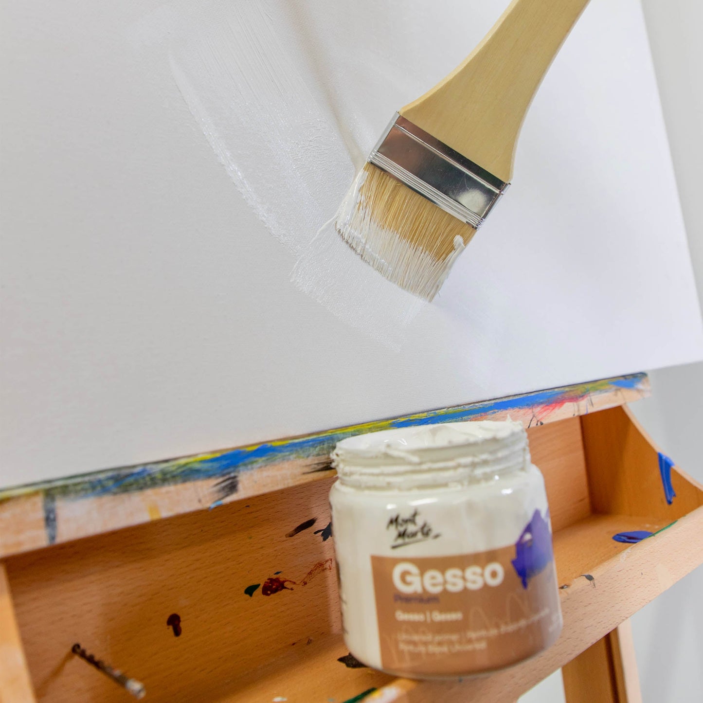 Mont Marte Artist Brush Long Handle Gesso Brush Size 6