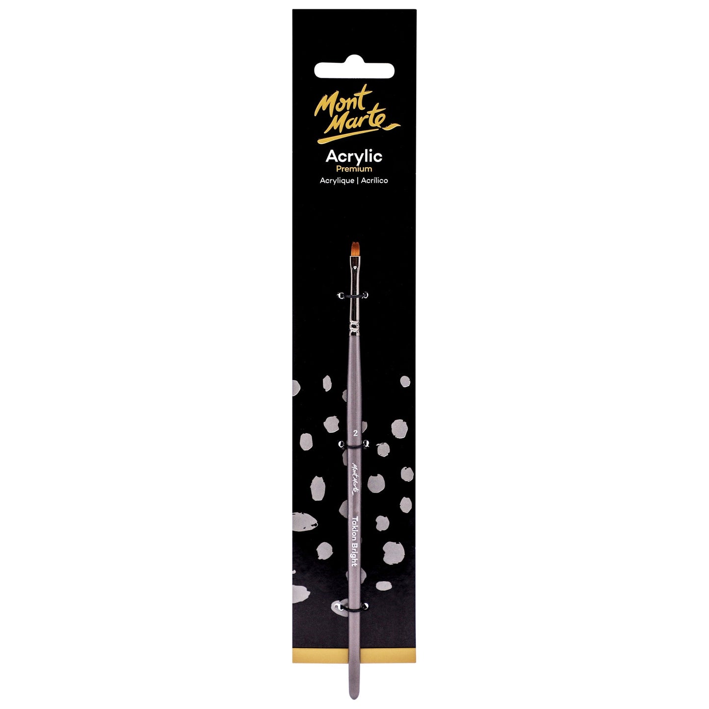 Mont Marte Artist Brush Acrylic Taklon Bright Short 2