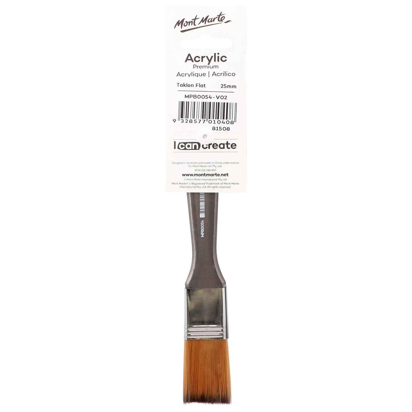 Mont Marte Artist Brush Taklon Flat Wide 25mm