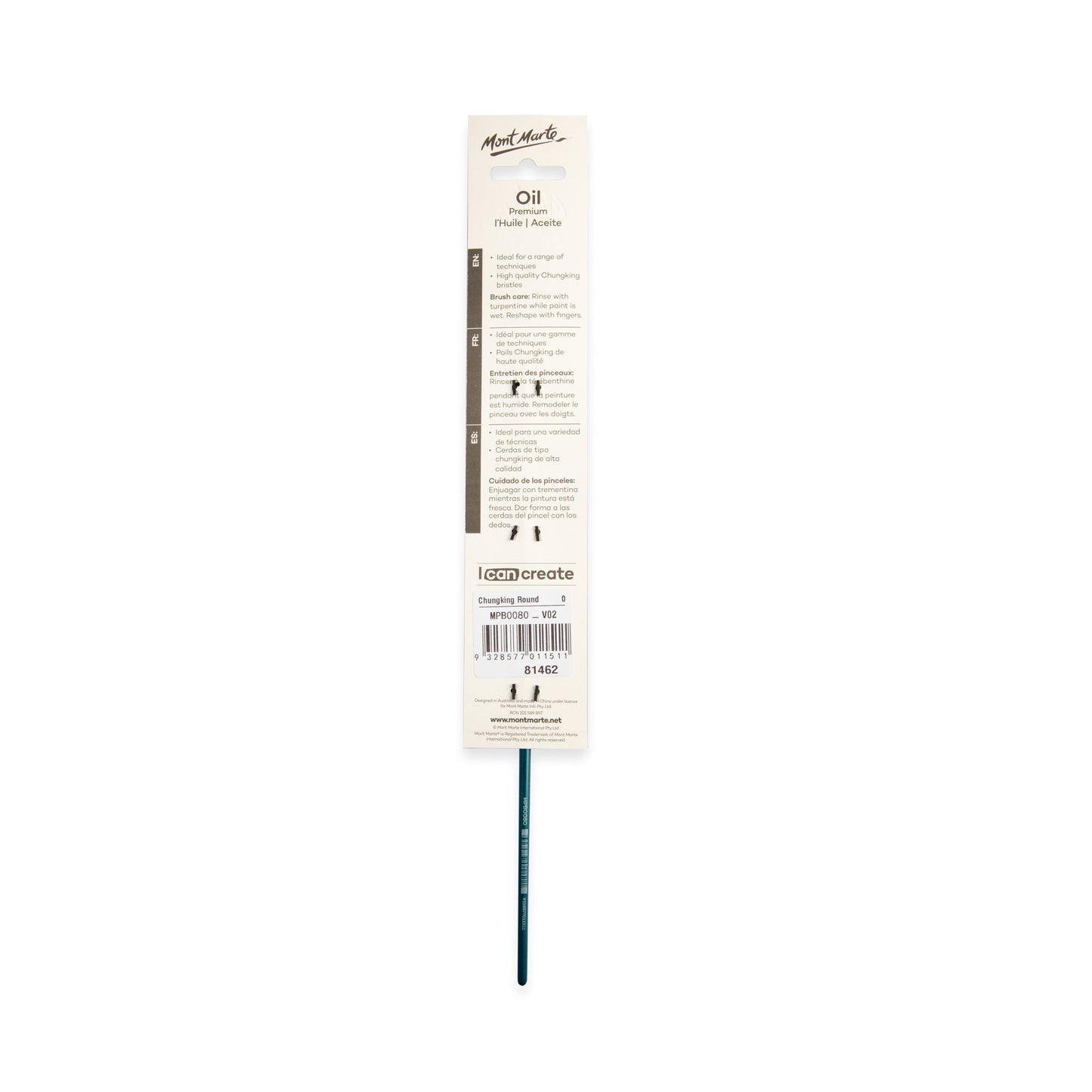 Mont Marte Artist Brush Oil Chungking Round 0