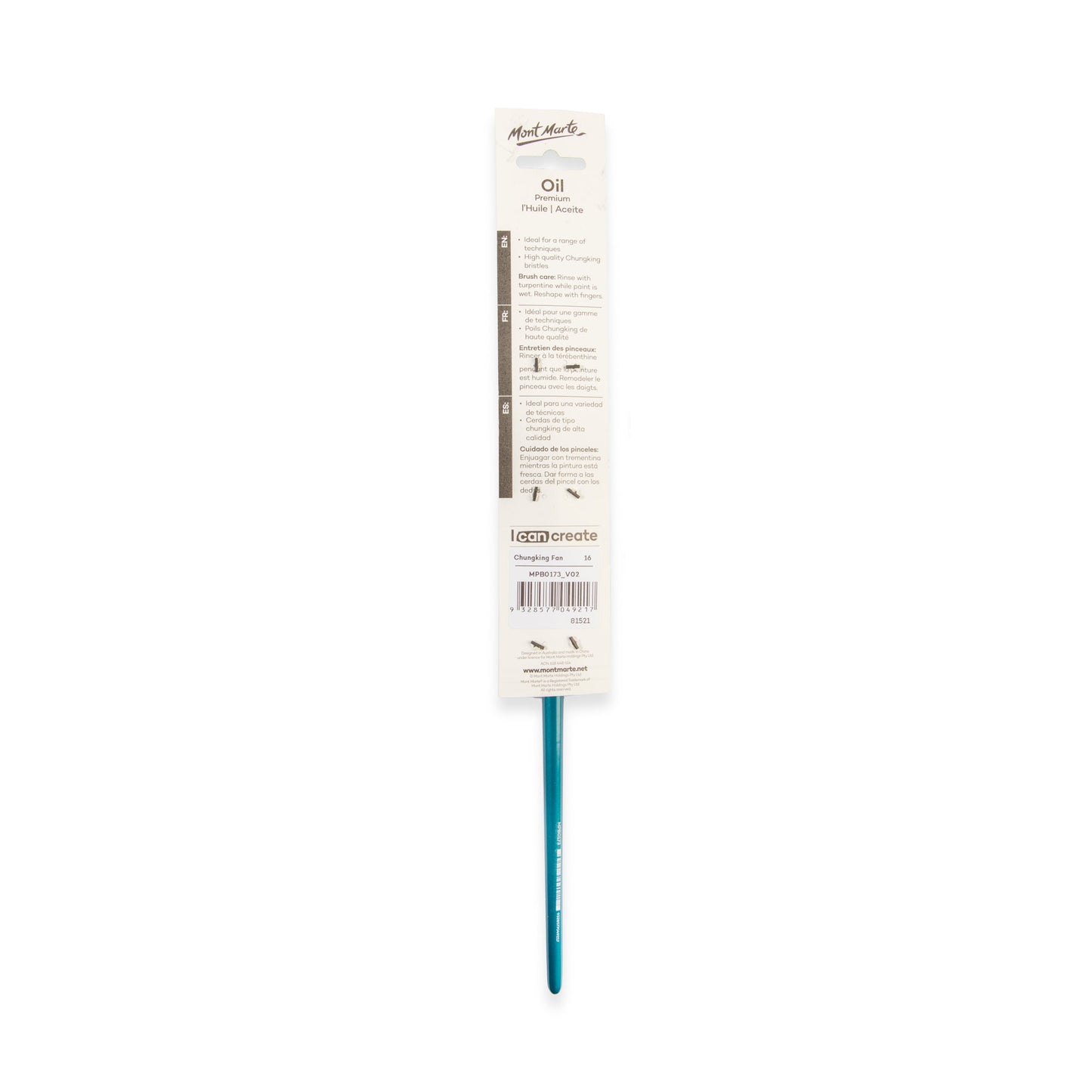 Mont Marte Artist Brush Oil Chungking Fan 16
