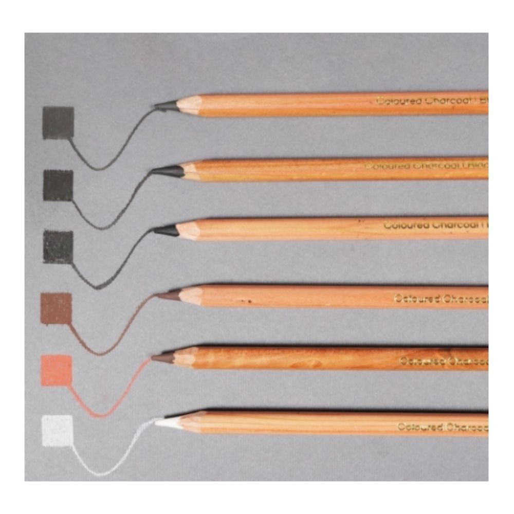 Mont Marte Charcoal Pencils - Coloured 12pc