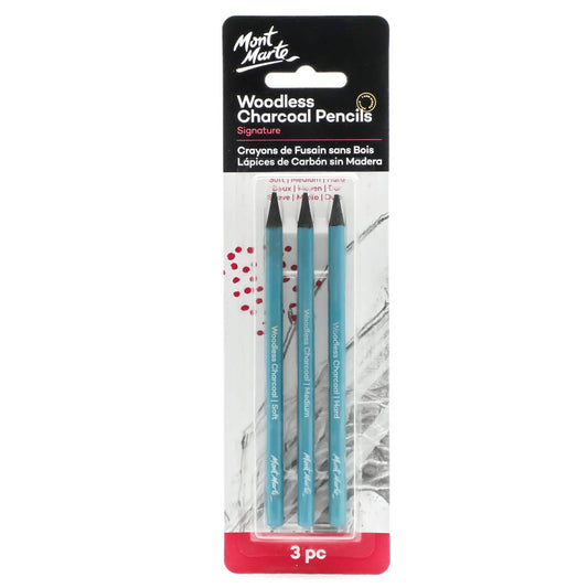 Mont Marte Charcoal - Woodless Charcoal Pencils 3pc
