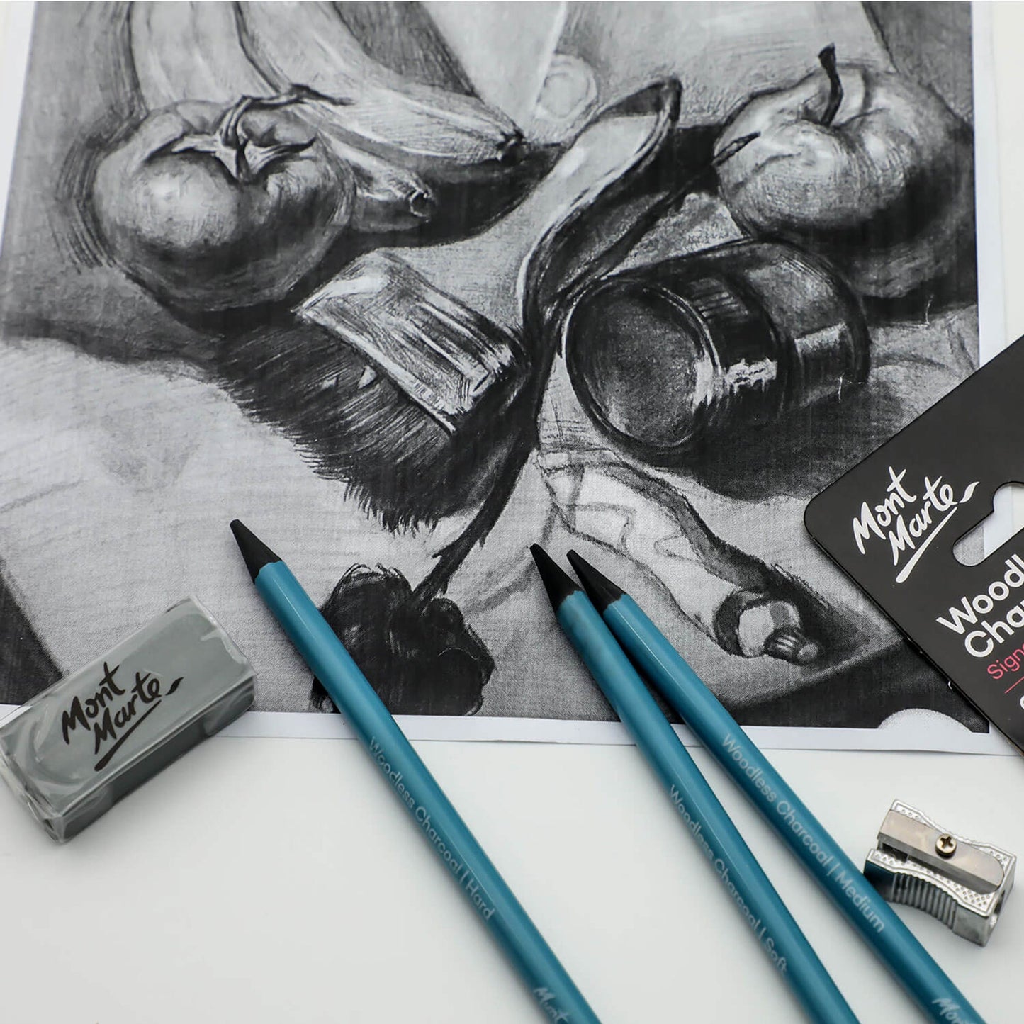Mont Marte Charcoal - Woodless Charcoal Pencils 3pc