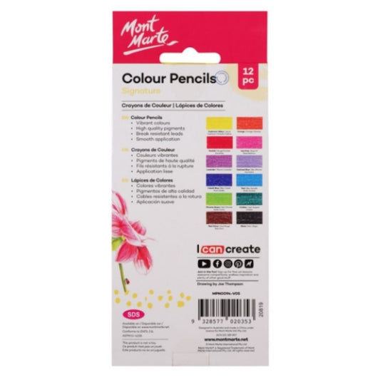 Mont Marte Colour Pencils - Essentials 12pc
