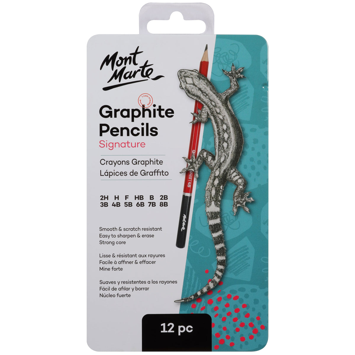 Mont Marte Graphite Pencils - Metal Tin 12pc