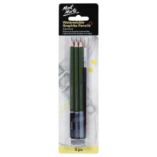 Mont Marte Signature Pencil Set - Watersoluble Graphite 5pc