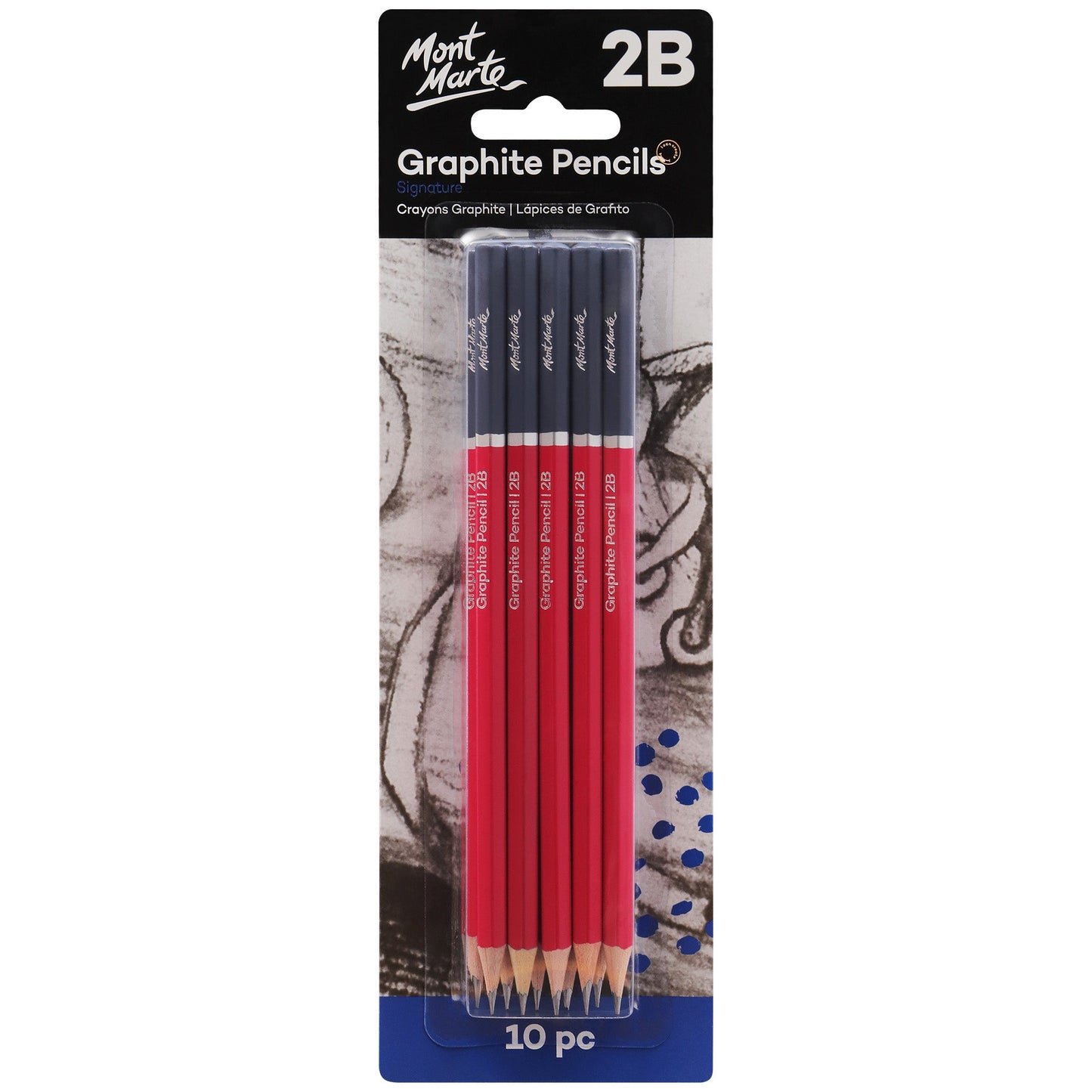Mont Marte Graphite Pencils - 2B 10pc
