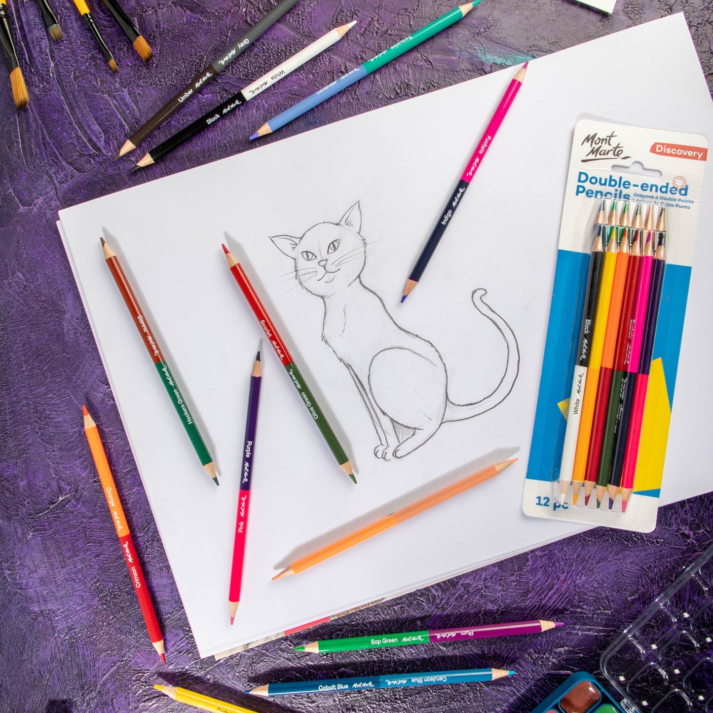 Mont Marte Discovery Double-ended Pencils - 12pc