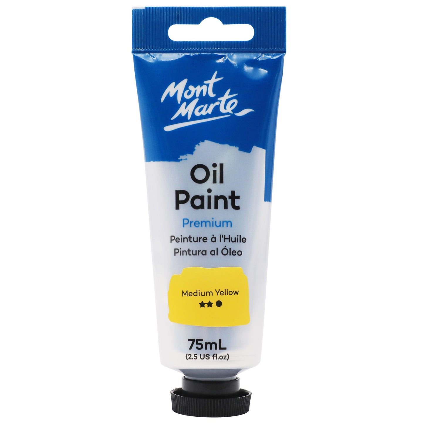 Mont Marte Oil Paint 75ml Tube - Medium Yellow