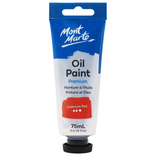 Mont Marte Oil Paint 75ml Tube- Cadmium Red