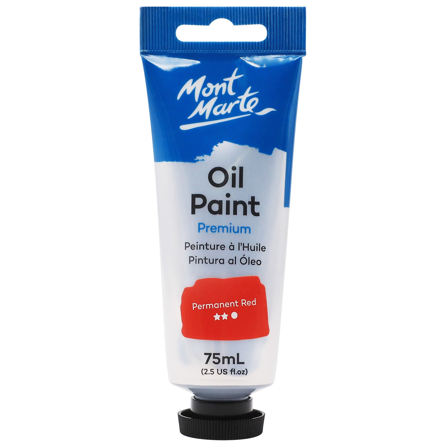 Mont Marte Oil Paint 75ml Tube- Permanent Red