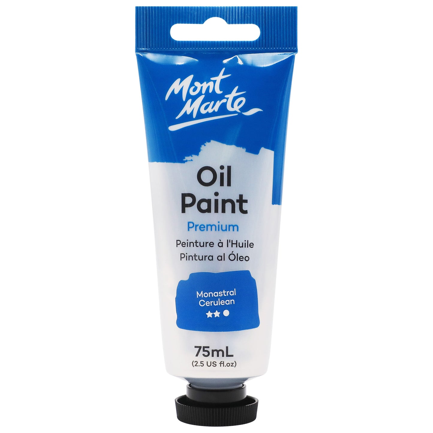 Mont Marte Oil Paint 75ml Tube- Monastral Cerulean