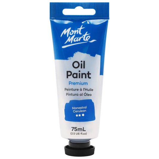 Mont Marte Oil Paint 75ml Tube- Monastral Cerulean