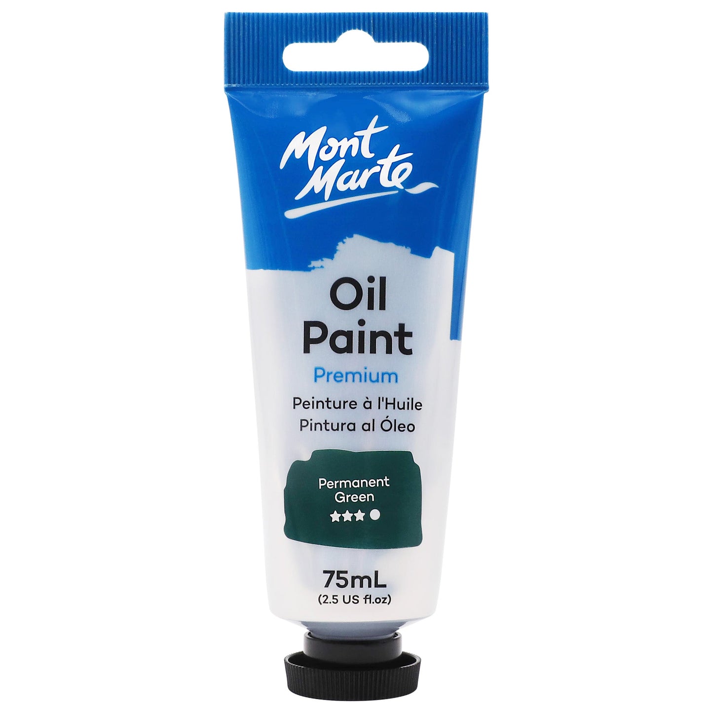 Mont Marte Oil Paint 75ml Tube- Permanent Green