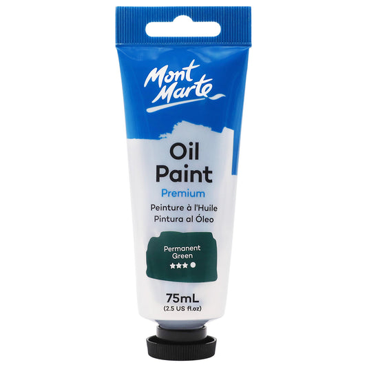 Mont Marte Oil Paint 75ml Tube- Permanent Green