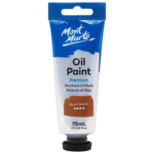 Mont Marte Oil Paint 75ml Tube- Burnt Sienna