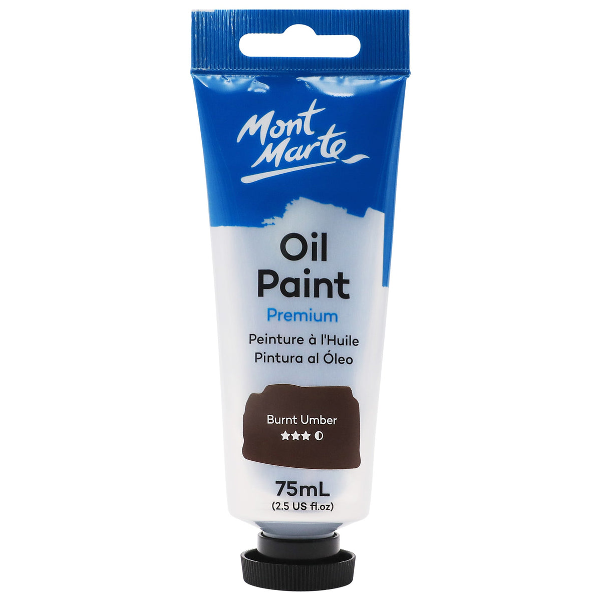 Mont Marte Oil Paint 75ml Tube- Burnt Umber