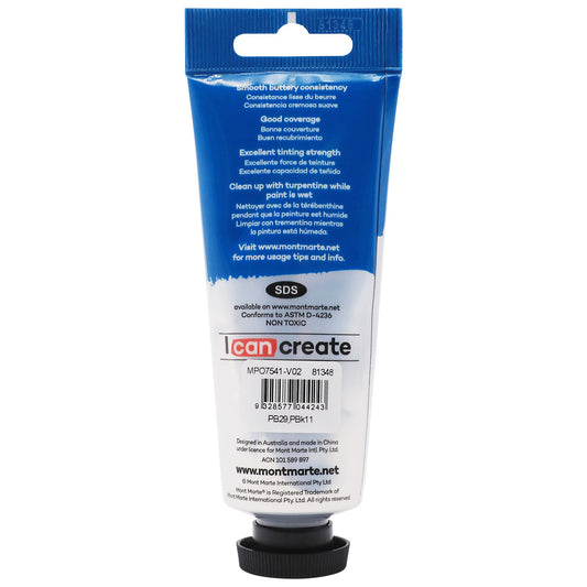 Mont Marte Oil Paint 75ml Tube- Paynes Grey