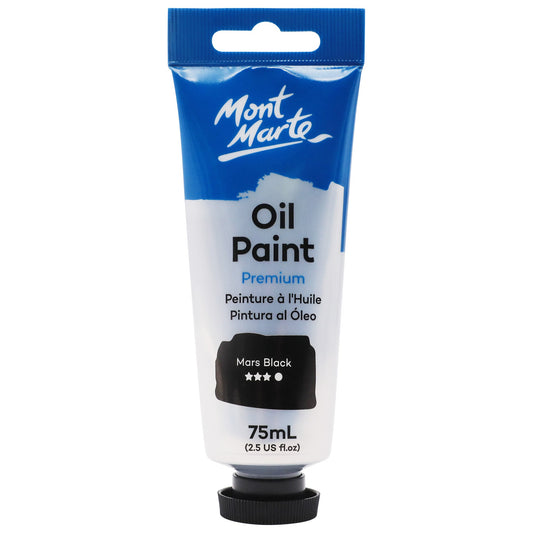 Mont Marte Oil Paint 75ml Tube- Mars Black