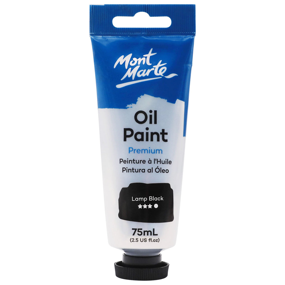 Mont Marte Oil Paint 75ml Tube- Lamp Black