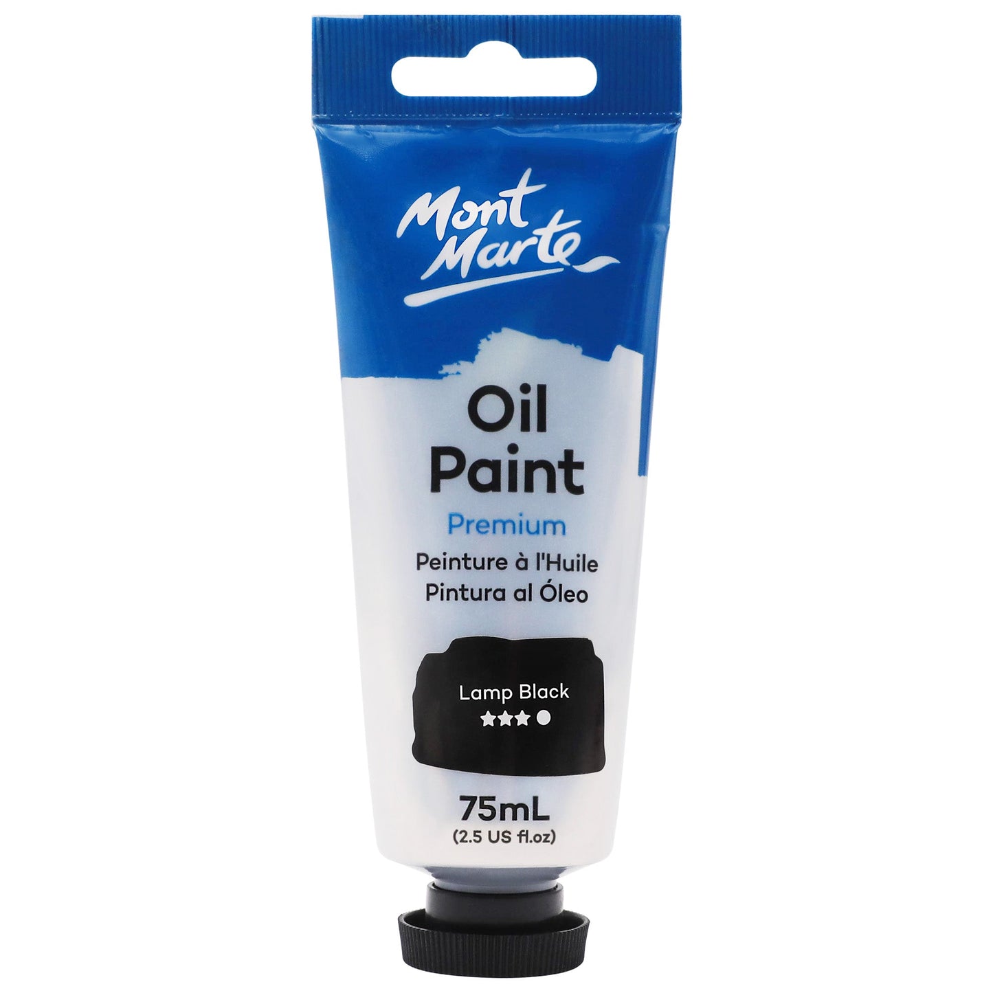Mont Marte Oil Paint 75ml Tube- Lamp Black