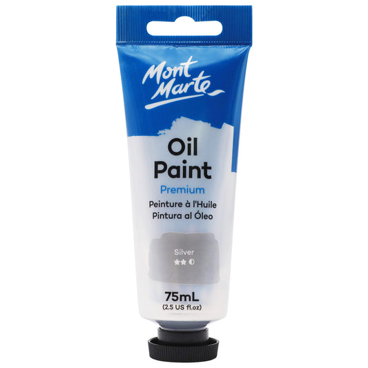 Mont Marte Oil Paint 75ml Tube- Silver