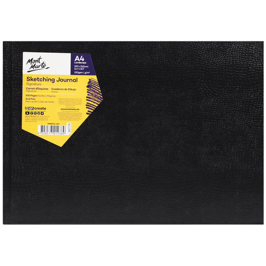 Mont Marte Sketching Journal Croc Finish A4 Landscape 150gsm 100 Sheet