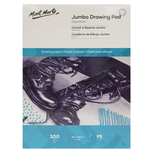 Mont Marte Jumbo Drawing Pad 22.9 x 30.5 cm 95gsm 100 Sheet