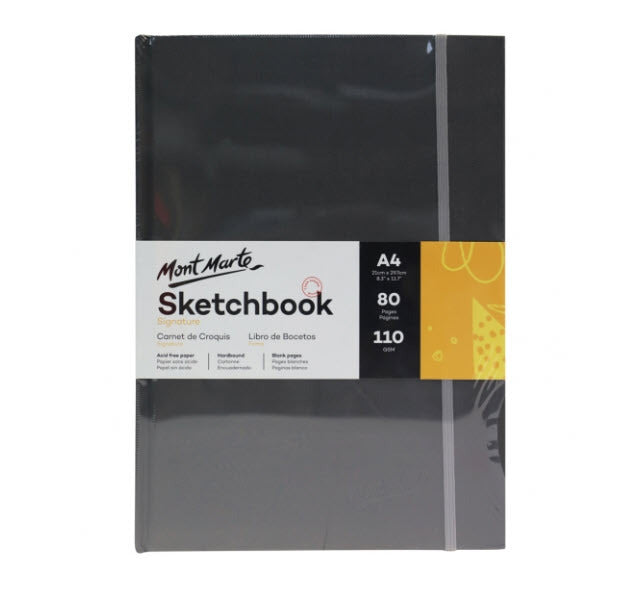 Mont Marte Signature Sketch Book - Hardbound A4 110gsm 80 Sheet