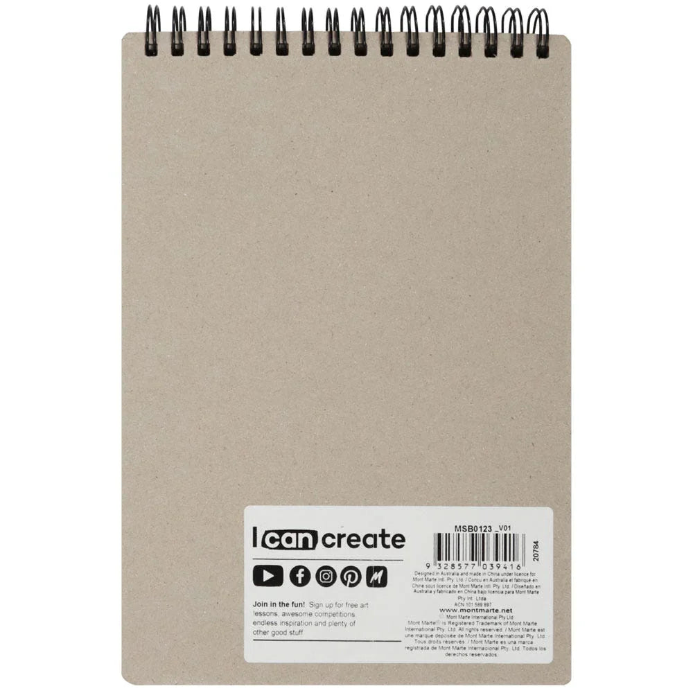 Mont Marte Discovery Watercolour Book Spiral Bound A5 190gsm