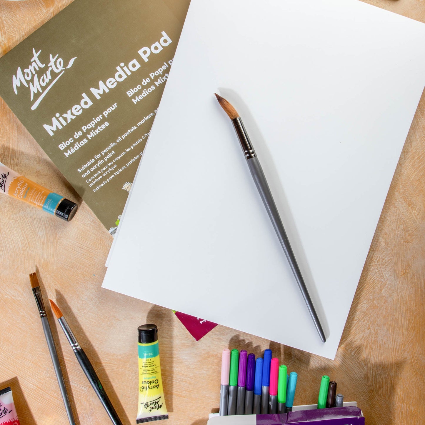 Mont Marte Mixed Media Pad 300gsm A3 15 Sheets